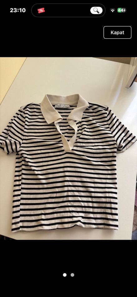 Çizgili Polo Yaka T-Shirt