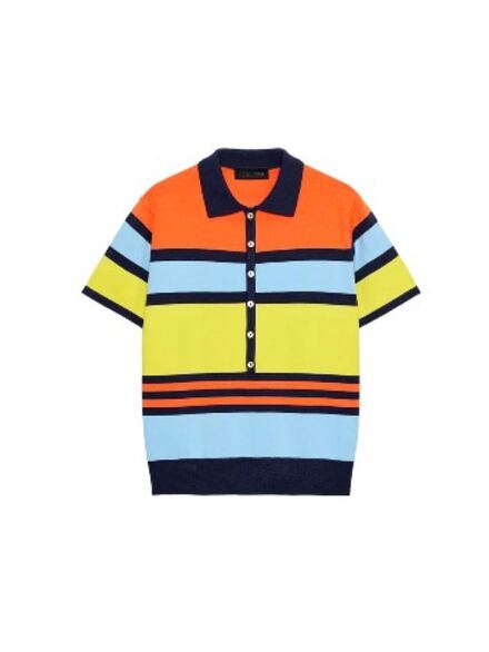 Zara Çok Renkli Polo Yaka Kazak