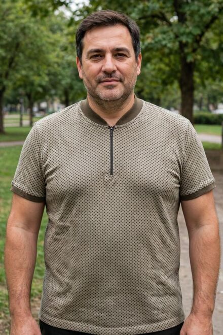 Desenli Polo Yaka Tişört