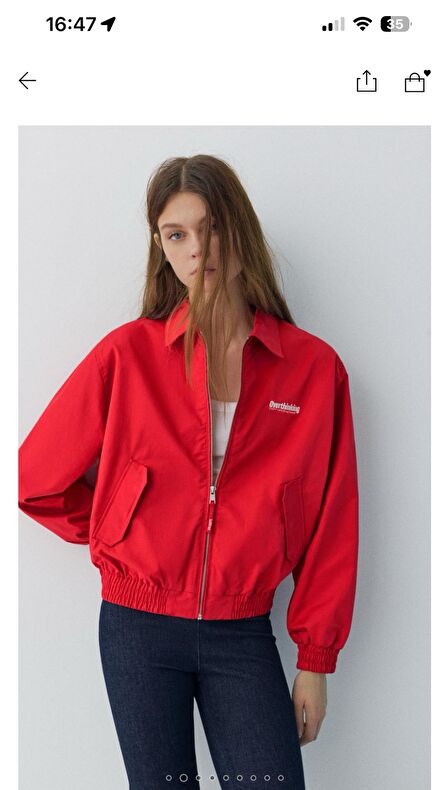Pull & Bear Kırmızı Spor Mont