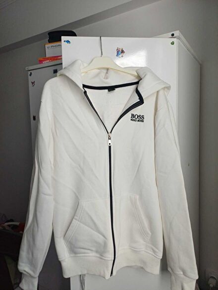 BOSS Kapüşonlu Fermuarlı Sweatshirt