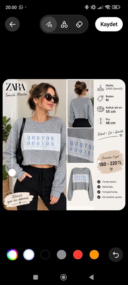 Gri Boston Sweatshirt