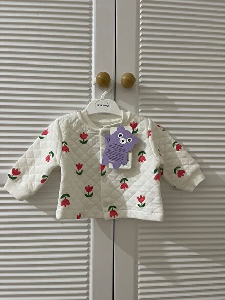 Beyaz Hello baby Kız Bebek Ceket Mont