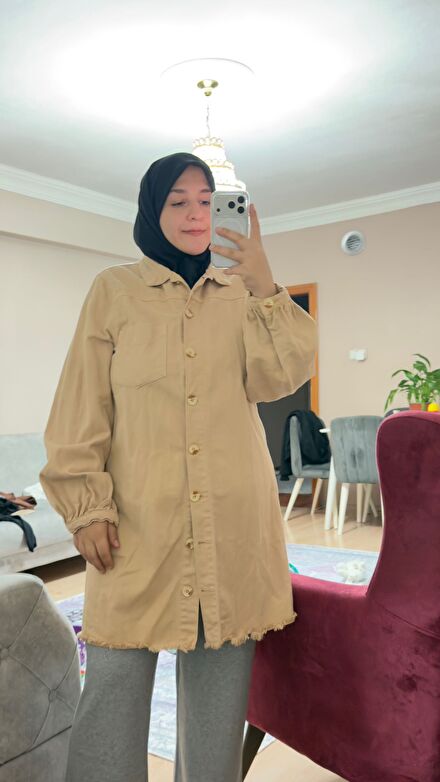 Bej Oversize Tunik