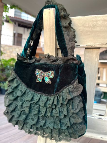 Antika Kadife Lace coquette y2k çanta