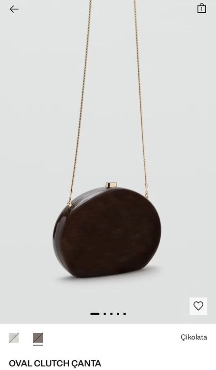 MANGO Oval Clutch Çanta