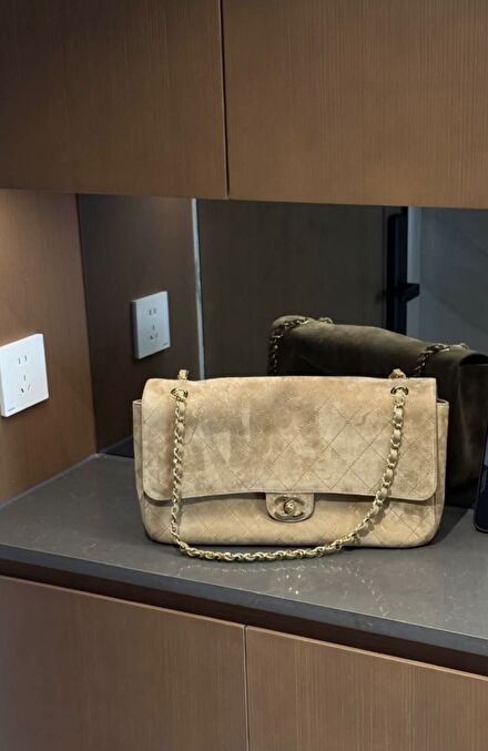 Chanel Maxi Flap Suede Bag