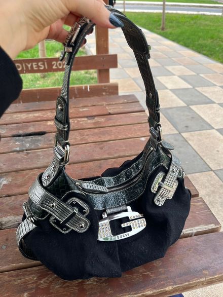 guess rhinestone y2k çanta