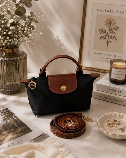 Longchamp Siyah Askılı Çanta