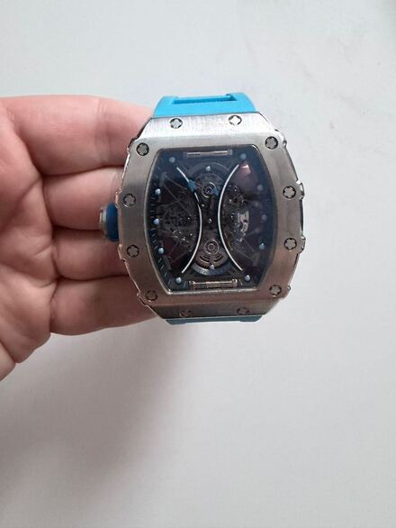 Mavi Silikon Kordonlu Richard Mille Saat