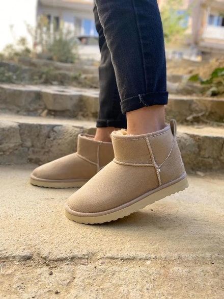 UGG Ultra Mini Bej Klk Kadn Bot