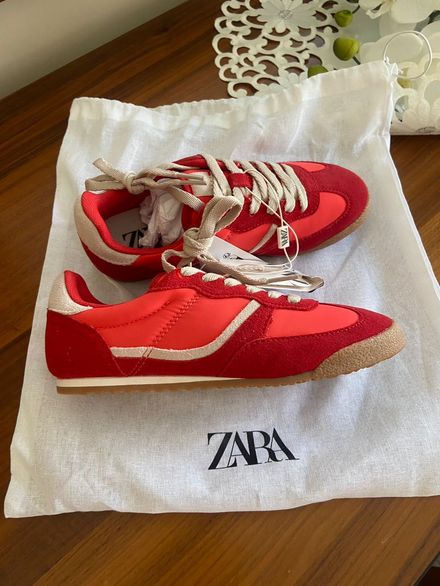 Zara %100 deri spor ayakkabı