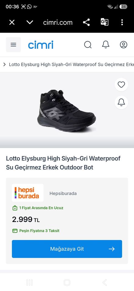 Lotto 41 Elysburg High Siyah Bot