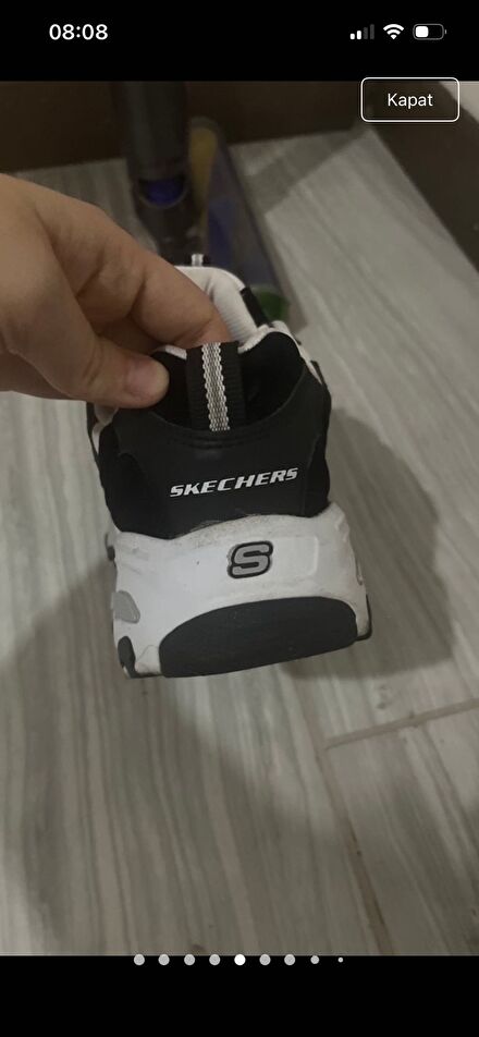 Skechers Siyah Beyaz Spor Ayakkabı
