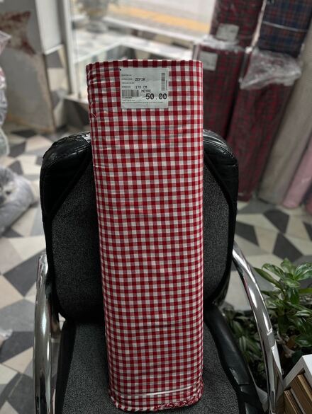 KIRMIZI KARELİ EKOSE KUMAŞ (50MT!)