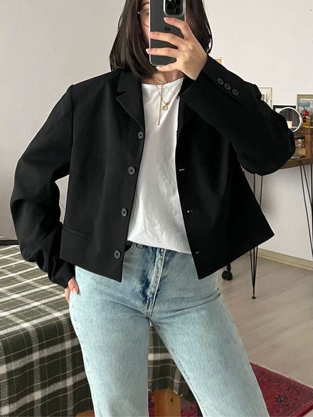 Zara Siyah Blazer Ceket