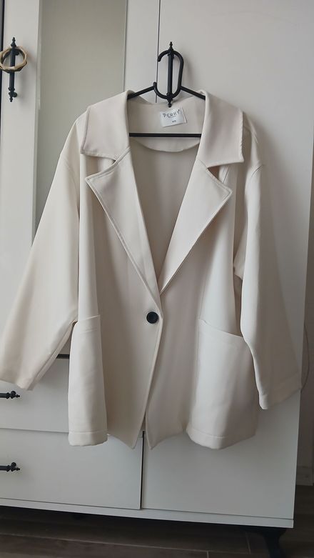 Krem Blazer Ceket
