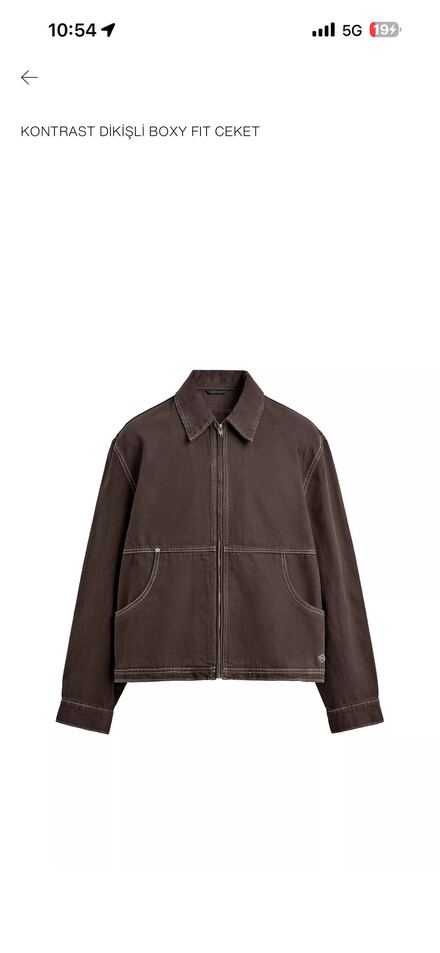 zara erkek ceket kontrast dikişli