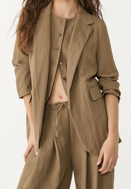 Kahverengi Blazer Ceket Stradivarius