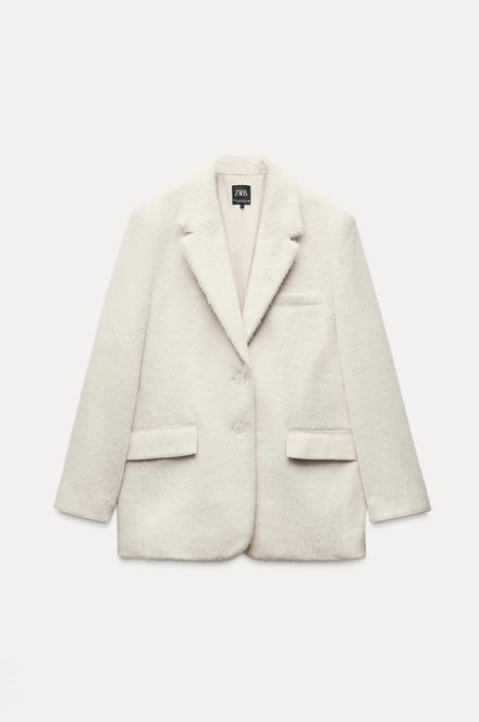 Zara Krem Oversize Blazer Ceket
