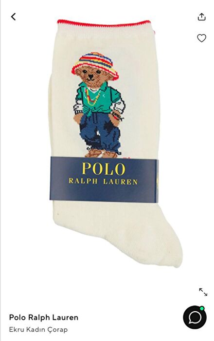 Polo Ralph Lauren Ayı Desenli Çorap