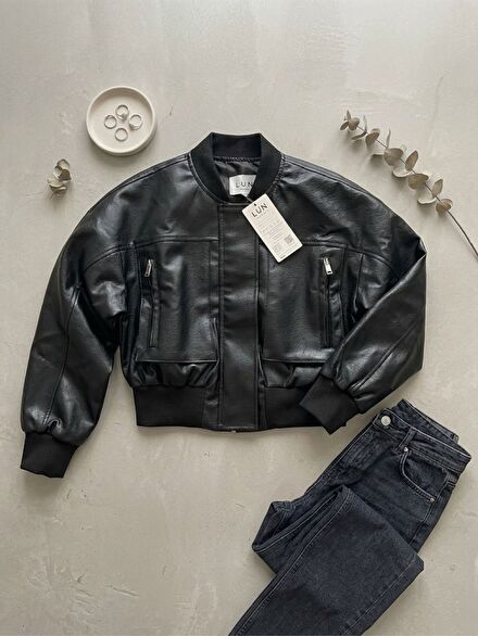 Siyah Bomber Ceket
