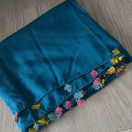Turkuaz İğne Oyalı Eşarp