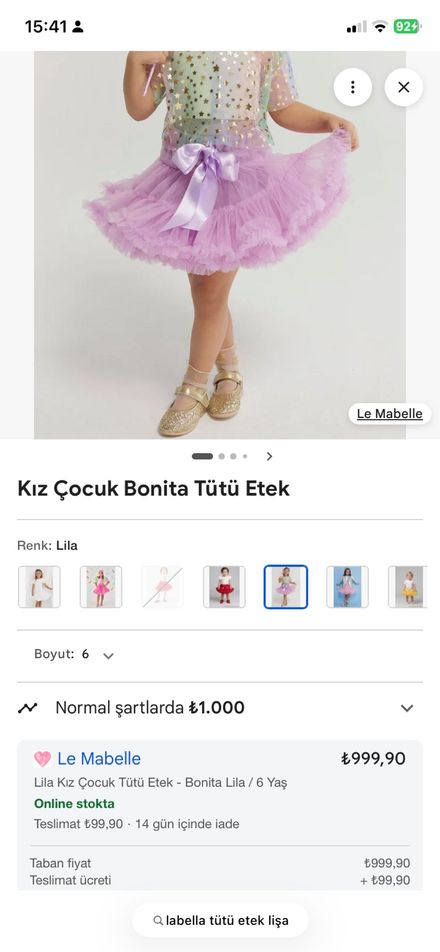 Kız Çocuk Bonita Tütü Etek