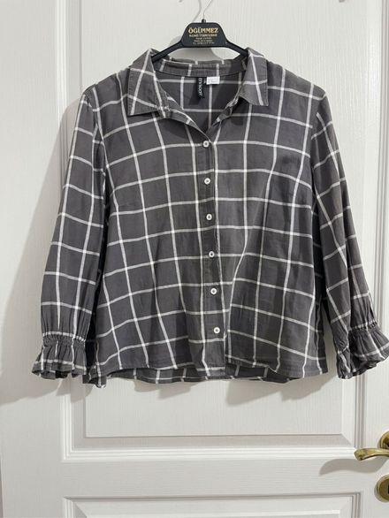 HM Gri Ekoseli Gömlek