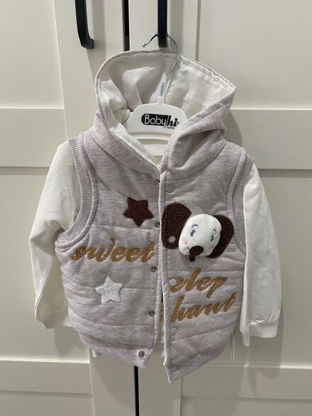 Çok Renkli Bebek Yelek Takımı