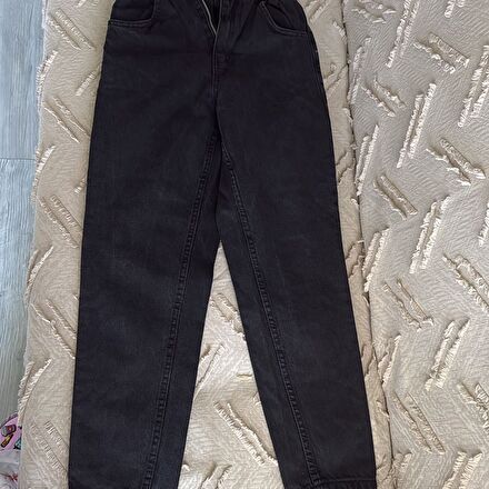 Siyah mom Jean Pantolon