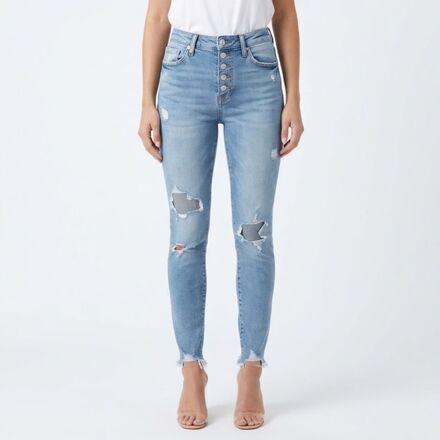 River Island Yırtık Yamalı Jean Pantolon