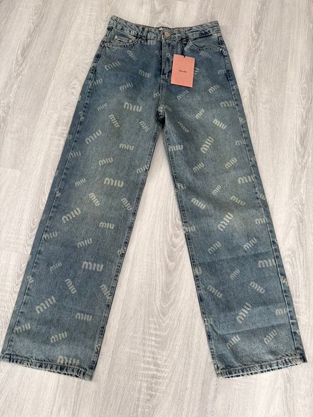 Miu Miu Desenli Jean Pantolon