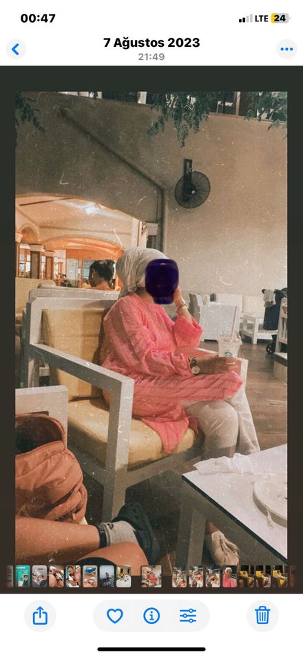 Pembe uzun tunik