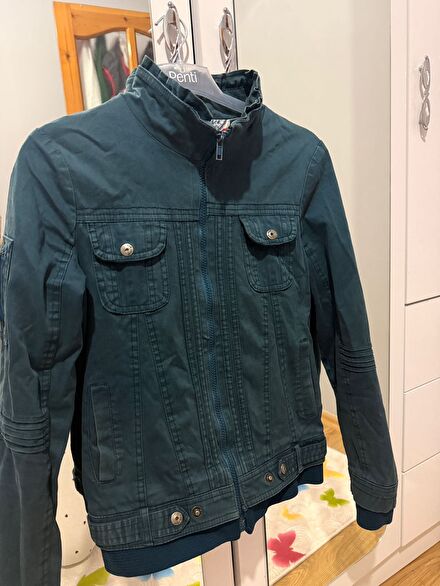 Vintage Model Yeşil Ceket