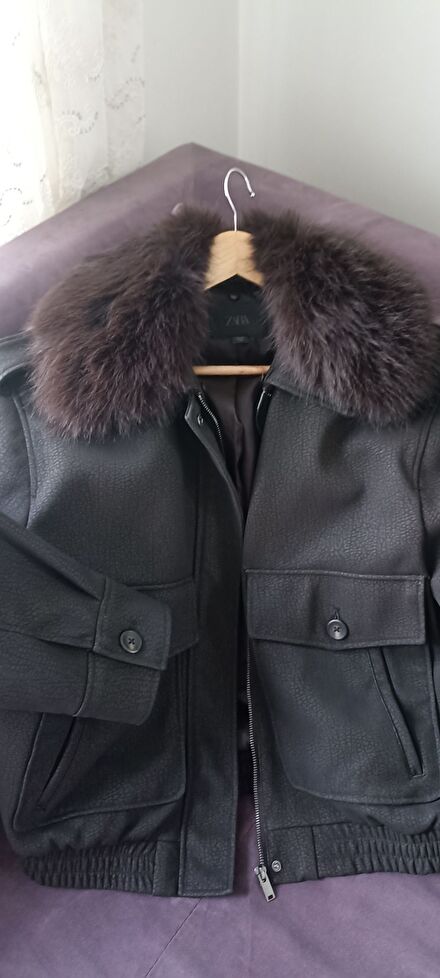 Zara Viral K.ürklü Deri Mont