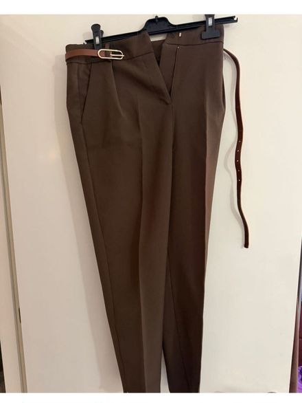 Kahverengi Kemerli Pantolon