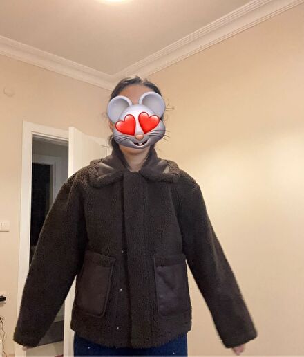 Koyu Kahve Peluş Ceket