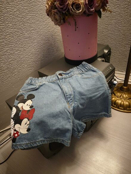 LCW Marka Mickey Mouse Denim Şort