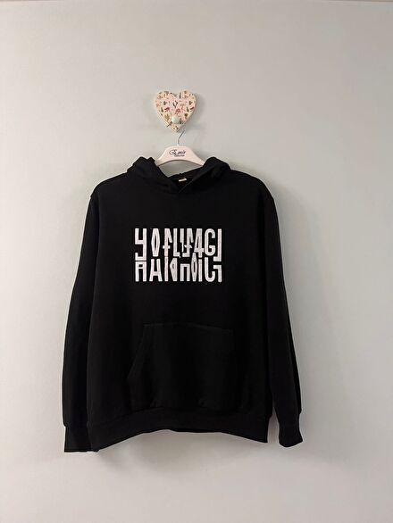Erkek kapüşonlu şardonlu sweatshirt