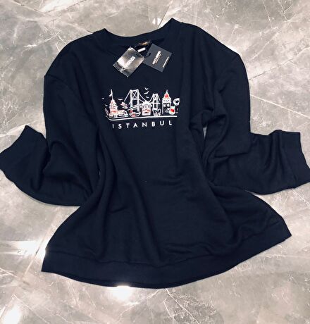 İstanbul Sweatshirt Zara Mango Mavi Oxxo