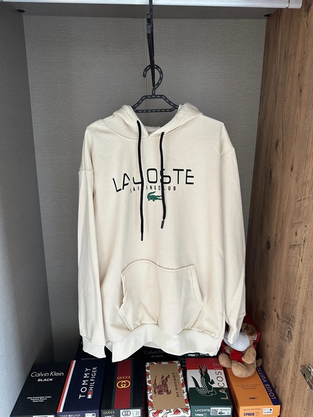 Lacoste Krem Premium Erkek Sweatshirt