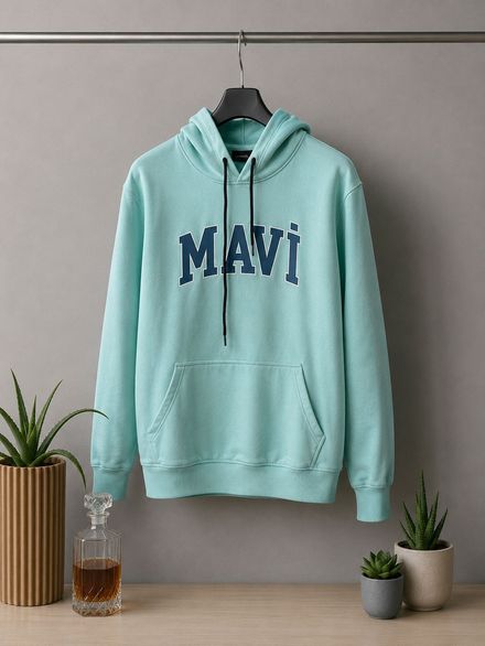 MAVİ ERKEK SWEATSHİRT TURKUAZ M BEDEN