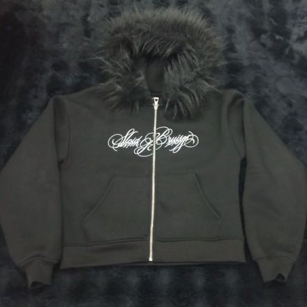 sloidbruises fur zip lü sweat
