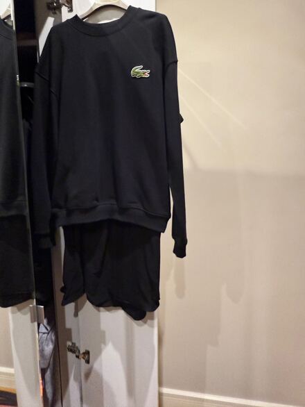 Orjinal Unisex Lacoste Siyah Sweatshirt