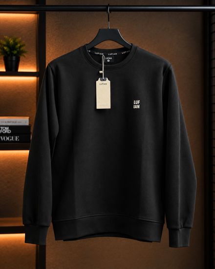 Lufian Double Face Siyah Sweatshirt