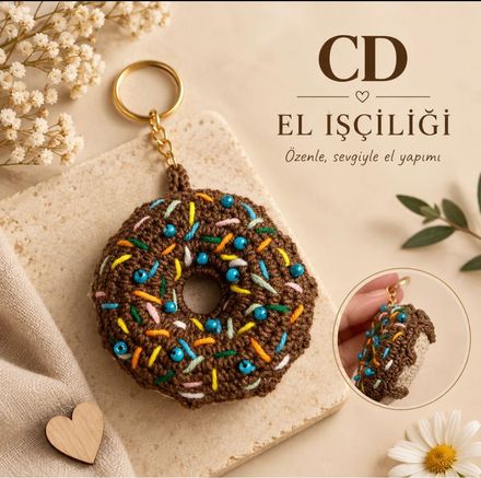 El Yapımı Donut Anahtarlık