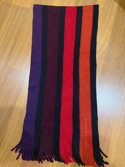 Hugo Boss Çok Renkli Desenli Atkı