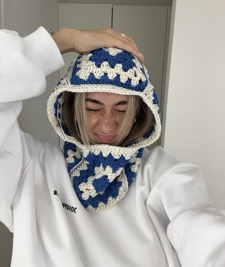Örgü balaklava bere atkı pinterest y2k