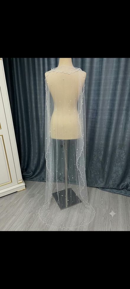 İnci Detaylı Gelin Duvağı
